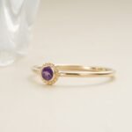 14k Solid Gold Amethyst Art Deco Ring - Image 4