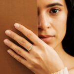 14K Solid Gold April Birthstone Natural Diamond Cluster Ring - Image 5