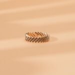 14K Solid Gold Natural Black Diamond Eternity Ring - Image 2