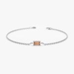 18k Solid Gold Citrine Birthstone Bracelet - Image 2