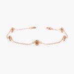 18k Solid Gold Citrine Station Bracelet - Image 3