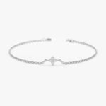 Dainty Diamond Clover Bracelet - Image 2
