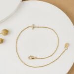 Dainty Sideways Diamond Cross Bracelet - Image 6