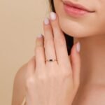 18K Solid Gold Diamond and Baguette Sapphire Ring - Image 4