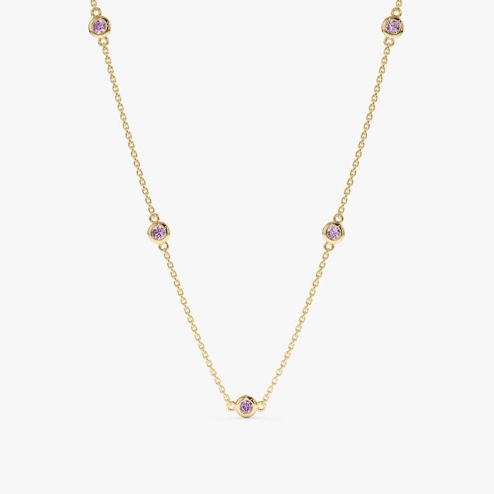 Amethyst Station Necklace