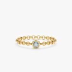 Aquamarine Chain Ring