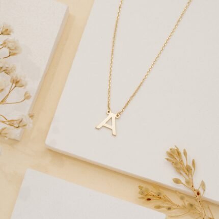 Block Letter Initial Necklace
