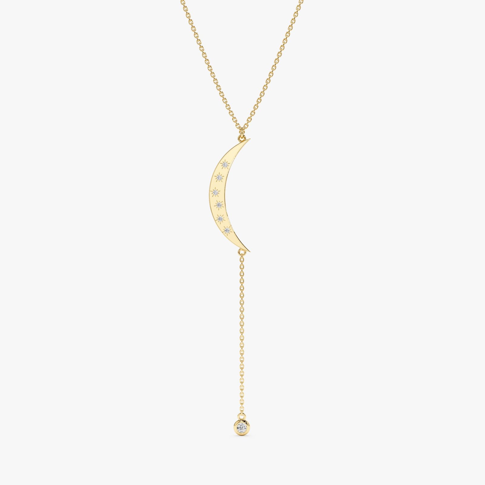 Crescent Diamond Lariat Necklace, Tarja Crescent Diamond Lariat Necklace