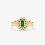 Emerald and Diamond Vintage Ring