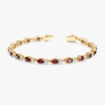 石榴石與鑽石永恆手鍊