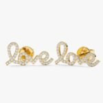 Love Script Diamond Studs