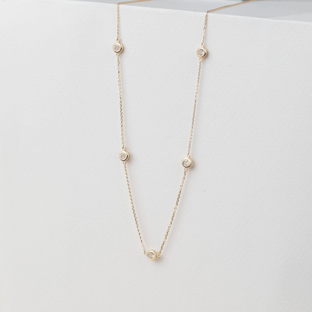 Moonstone Station Necklace