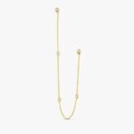 Multi Diamond Hanging Chain Studs