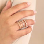 天然鑽石邊框永恆戒指