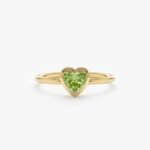Peridot Heart Ring