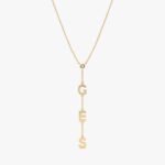 Personalized Single Diamond Lariat Necklace