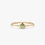 Petite Peridot Engagement Ring