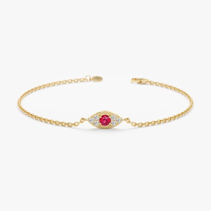 Ruby Eye Diamond Bracelet