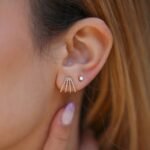 Natural Diamond Arrow Cage Huggies - Image 3