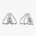 Natural Diamond Arrow Cage Huggies - Image 2