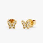 Natural Diamond Butterfly Studs