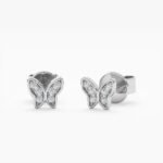 Natural Diamond Butterfly Studs - Image 2