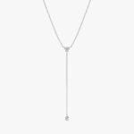 Diamond Cluster Lariat Necklace - Image 2