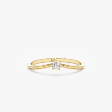 Diamond Curved Ring