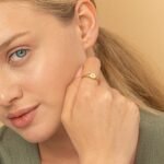 14K Solid Gold Natural Diamond Heart Signet Ring - Image 4