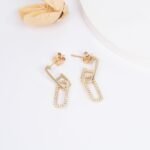 Natural Natural Diamond Paperclip Earrings - Image 3