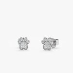 Natural Diamond Paw Earrings - Image 2