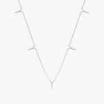 Natural Diamond Spike Station Necklace - Image 2