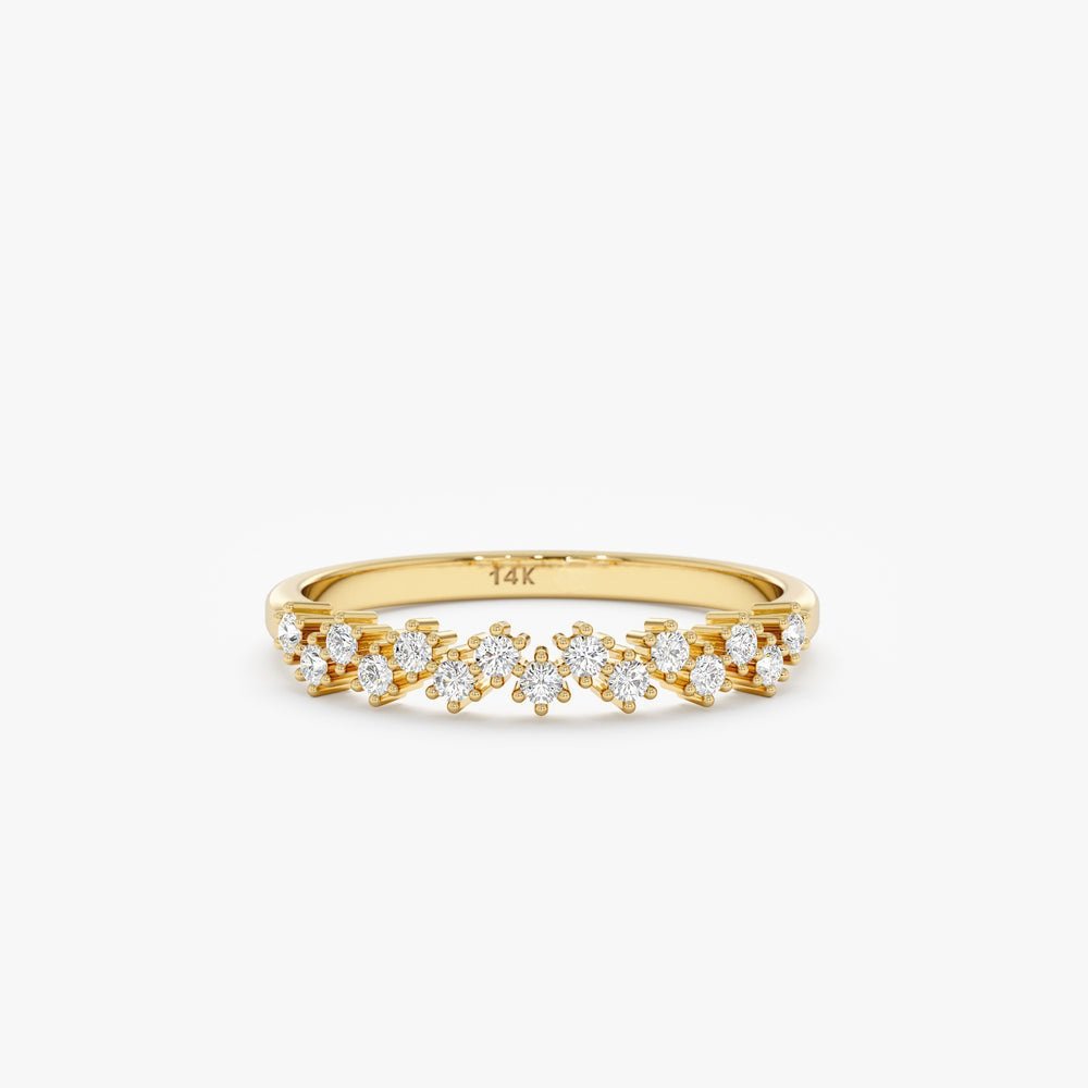 Diamond Zigzag Ring