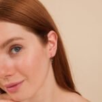 14K Solid Gold Double Emerald Drop Huggies - Image 6