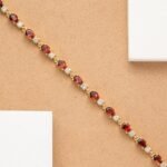 18k Solid Gold Garnet & Diamond Eternity Bracelet - Image 4