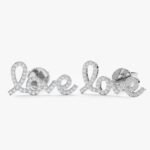 Love Script Natural Diamond Studs - Image 5
