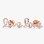 Love Script Natural Diamond Studs - Image 7