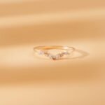 Marquise and Round Natural Diamond Nesting Ring - Image 4