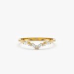 Marquise and Round Diamond Nesting Ring