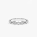 14K Solid Gold Marquise Shape Natural Diamond Ring - Image 2