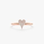 Micro Pave Natural Diamond Heart Ring - Image 6