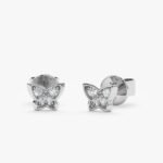 Mini Natural Diamond Butterfly Studs - Image 2