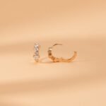 Mixed Natural Diamond Cluster Huggies - Image 6