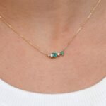 Mixed Diamond Emerald Necklace - Image 7