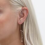 Multi Natural Diamond Hanging Chain Studs - Image 6