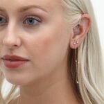 Multi Natural Diamond Hanging Chain Studs - Image 3