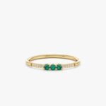 Natural Emerald and Diamond Ring