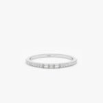 18K Solid Gold Petite Natural Diamond Half Eternity Ring - Image 2