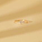 Sideways Natural Diamond Cross Ring - Image 2