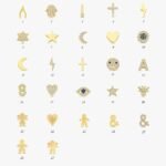 Solid Gold Bangle & Charm - Image 4